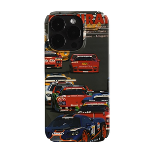 苹果15promax菲林手机壳新款 12VIVO90 赛车艺术小众适用高级感卡通iPhone14pro 潮款