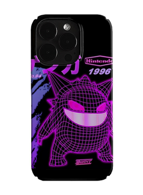 紫色胖子动漫二次元艺术潮流小众适用高级感卡通iPhone14pro+苹果15promax菲林手机壳新款13/12