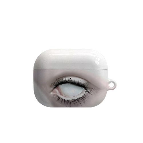 ins风眼白艺术适用苹果耳机保护套airpodspro2无线蓝牙耳机壳三代airpod二代ipod耳机套airpods3菲林