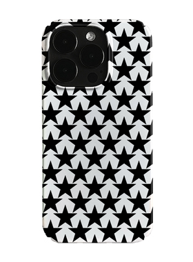 韩国黑白星星艺术小众适用高级感卡通iPhone16pro+苹果15promax菲林手机壳新款13/1214proVIVO90