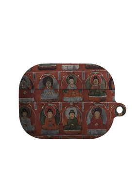 复古敦煌佛像艺术适用苹果耳机保护套airpodspro2无线蓝牙耳机壳三代airpod二代ipod耳机套airpods3菲林