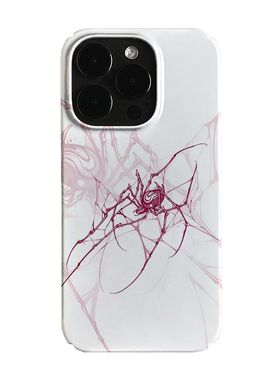 红色蜘蛛艺术小众适用高级感卡通iPhone16pro+苹果15promax菲林手机壳新款13/1214proVIVO90