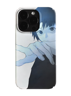 蓝色Y2K动漫二次元艺术潮流小众高级感卡通iPhone14pro+苹果15promax菲林手机壳新款13/12mini的适用华