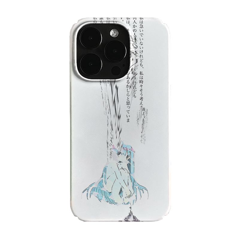 日漫文字女孩艺术小众适用高级感卡通iPhone16pro+苹果15promax菲林手机壳新款13/1214proVIVO90