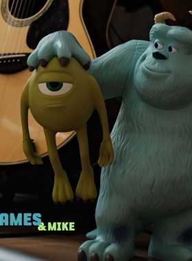 苏利文毛怪大眼仔模型摆件装饰