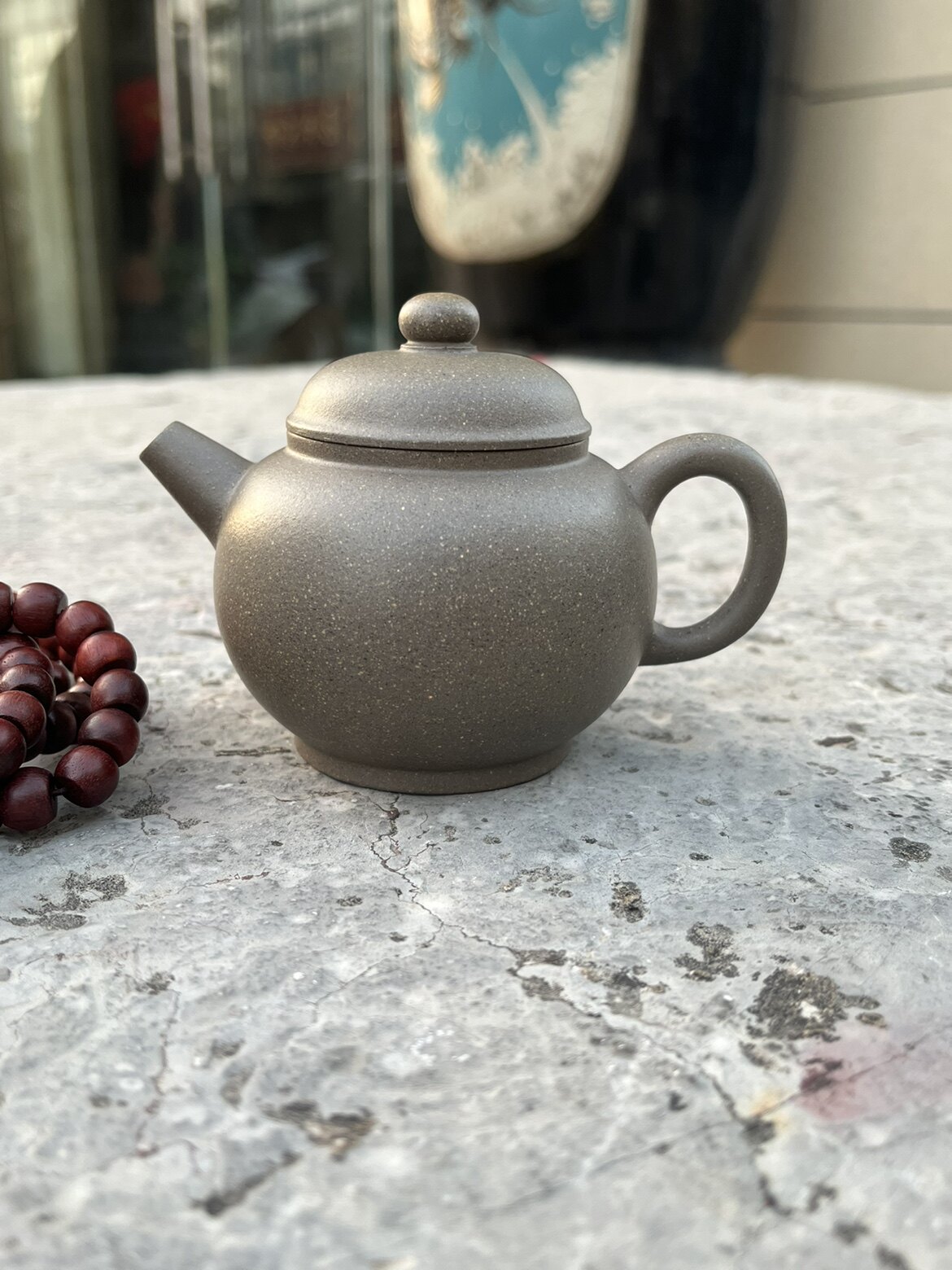 微瑕壶放漏宜兴紫砂原矿清灰段泥巨轮壶150c62c