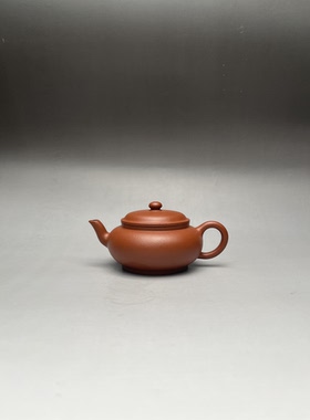 《香玉堂》原矿朱泥纯手工制作扁灯壶120cc