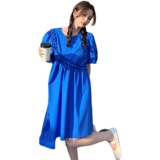 克莱因蓝夏季连衣裙，主推新款，数据非常棒，077-2287-P95-K148，女装连衣裙，浙宝100