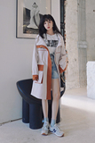 数据，2022年春装拼接连帽工装风衣077-2136-P125-K，女装风衣，浙宝100