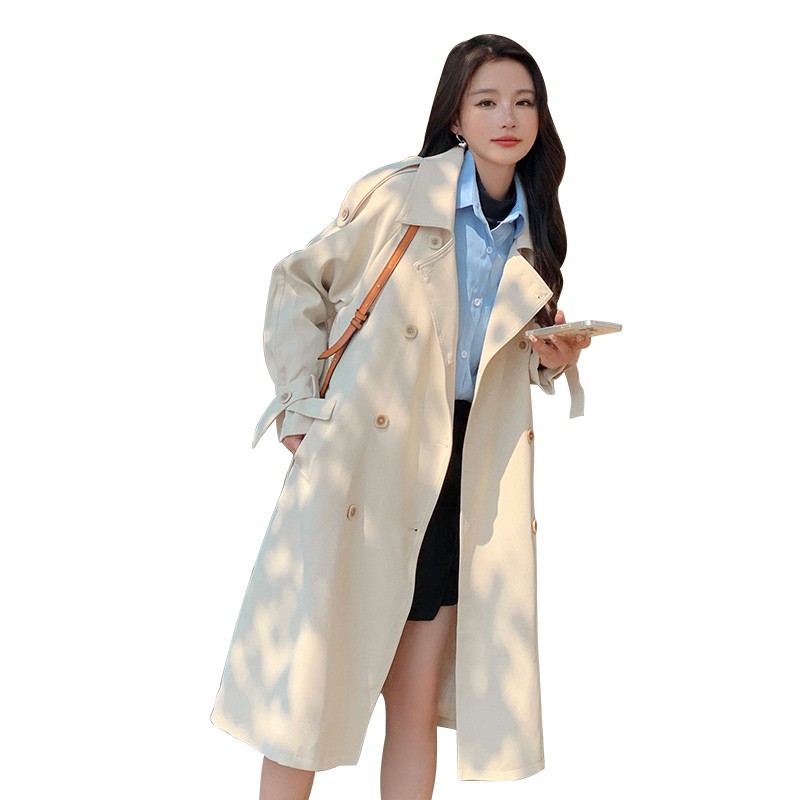 有现货气质长款风衣2022秋季新品077-X008-P110控179无差价,女装风衣,浙宝100