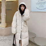 现货，数据一级棒，米白色中长款加厚服077-2802-P185-k268，女装棉衣/棉服，浙宝100
