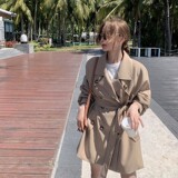 有现货秋季新品赫本风气质风衣077-2262-P115控189，女装西装，浙宝100