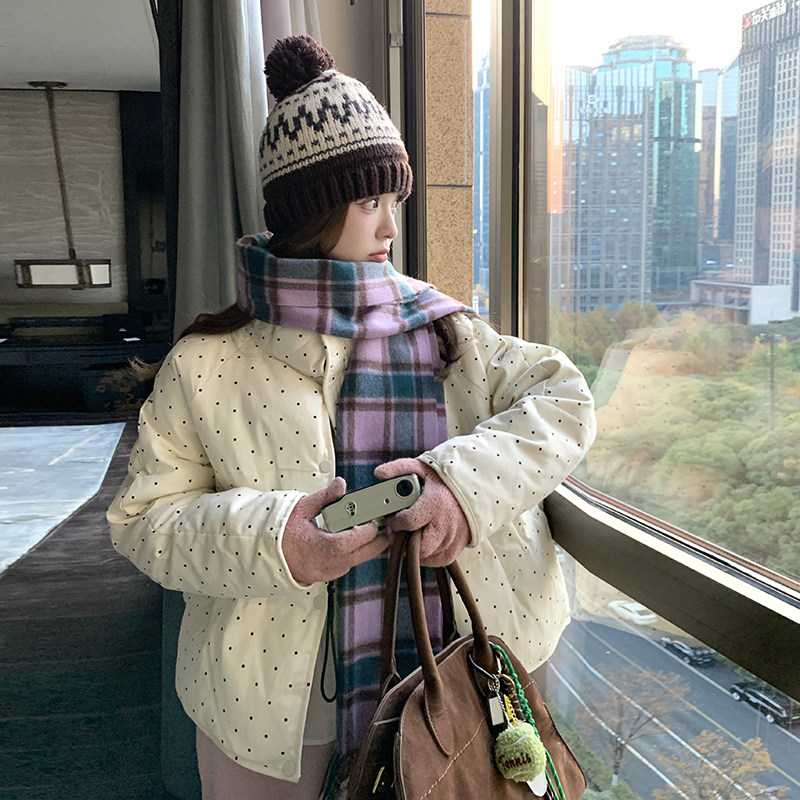 [现货】数据，短款波点鸭绒羽绒服外套zB100-7031-p245-k348,女装棉衣/棉服,浙宝100
