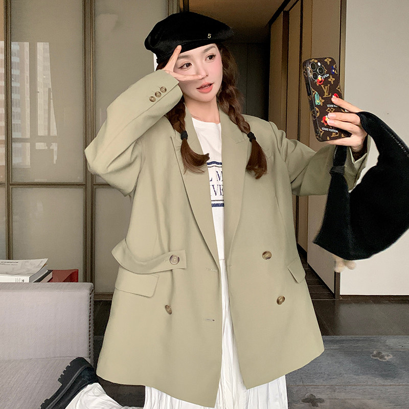 时尚后背小心机开叉设计西装外套女2025秋季新款高级感休闲小西服图片