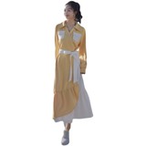 大量现货。秋季拼接连衣裙数据很好，077-2232-P115-K168，女装连衣裙，浙宝100