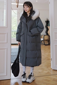 现货主推，数据90绒白鸭绒羽绒服女中长款077-2139-P325-K488图片