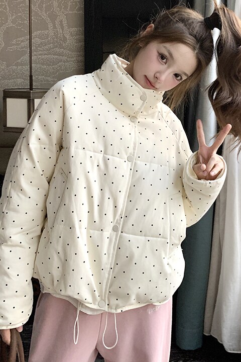 [现货】数据，短款波点鸭绒羽绒服外套zB100-7031-p245-k348,女装棉衣/棉服,浙宝100