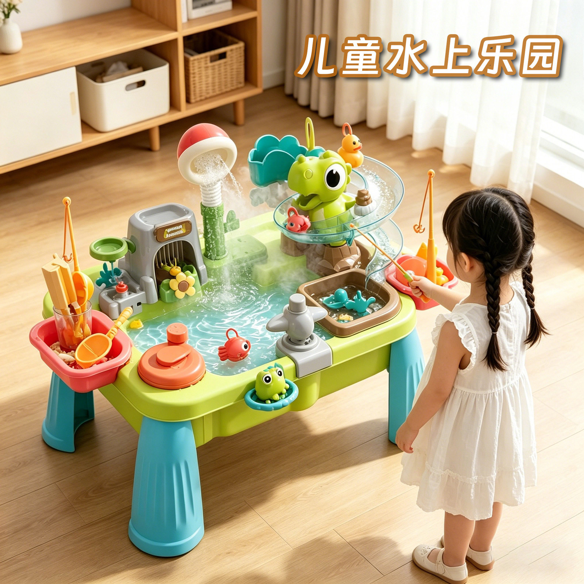 电动仿真循环出水儿童戏水玩具