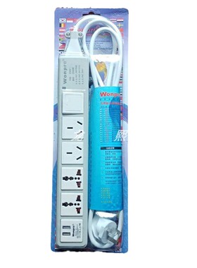 稳不落突波器过载保护DIY定制款家用工程设备三扁USB万用多孔排插