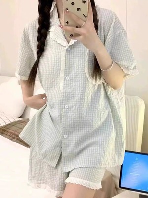 网红风女棉麻家居服高级感