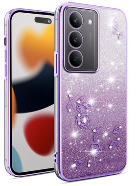 适用真我V60pro手机壳realmeV60por保护RMX3953渐变套5g镜头全包防摔软外壳realme女生oppo网红新款闪粉水钻P