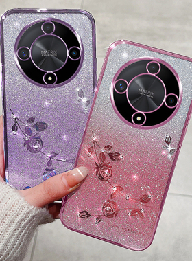 适用华为荣耀X9b手机壳国际版honorx9B保护套ALI一NX1镜头全包防摔ALINX1渐变x9B5G硅胶外壳honor女网红香港