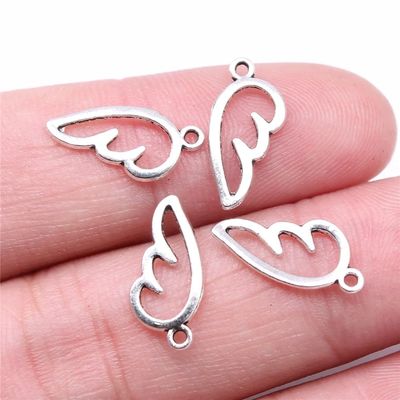 WYSIWYG 40pcs Charms 16x8mm Angel Wing Charms For Jewelry Ma