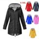 Outdoor Size Women Jacket Plus Striped Hooded Zipper
