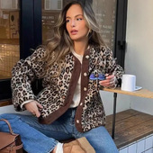 American Print Loose Women Fashion Wool Lamb Leopard
