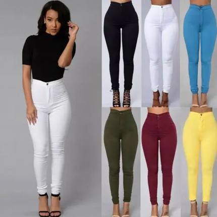 Hot Women Pencil Sretch Slim Denim Skinny Jeans Pants High W