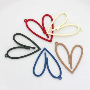 for Alloy Colorful Pendant Heart shaped DIY Zinc Jewelry Mak