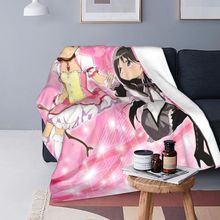 Puella Magi Madoka Magica Blankets Anime Homura Akemi Fuzzy