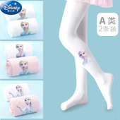 女孩公主打底裤 迪士尼儿童连裤 女童舞蹈袜白色春秋袜裤 薄款 袜夏季