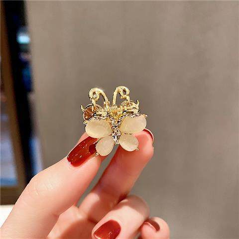 珍珠半扎发发夹高级感气质后脑勺小夹子头饰半马尾小号夹子抓夹女