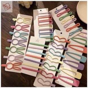 糖果色创意网红简约发卡韩版 头饰森系仙女发夹 小清新金属个性