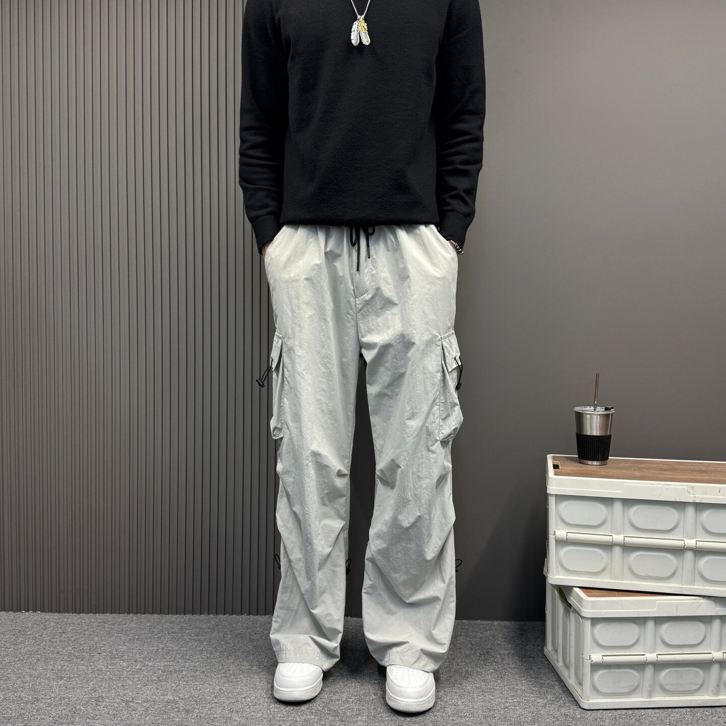 美式工装裤男士2026新款夏季薄款男裤宽松直筒阔腿休闲长裤子男款