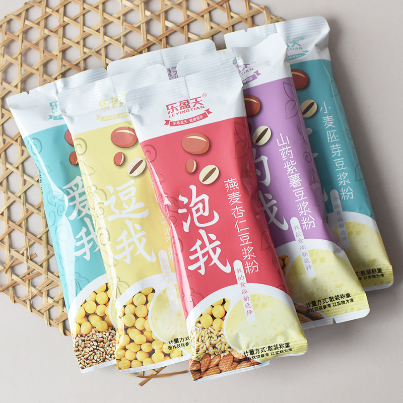 乐盈天豆浆粉5斤早餐冲饮燕麦杏仁山药紫薯小麦原味网红豆奶粉