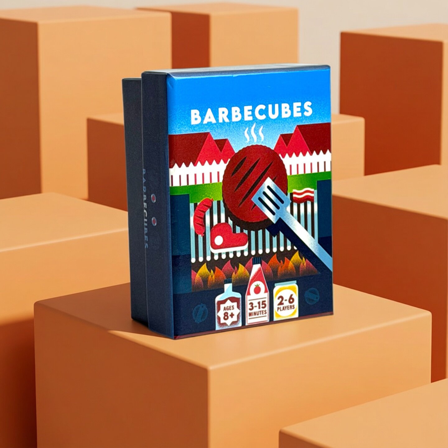 BARBECUBES炙烤叠趣桌游 2-6人中英休闲聚会平衡训练便携卡牌游戏