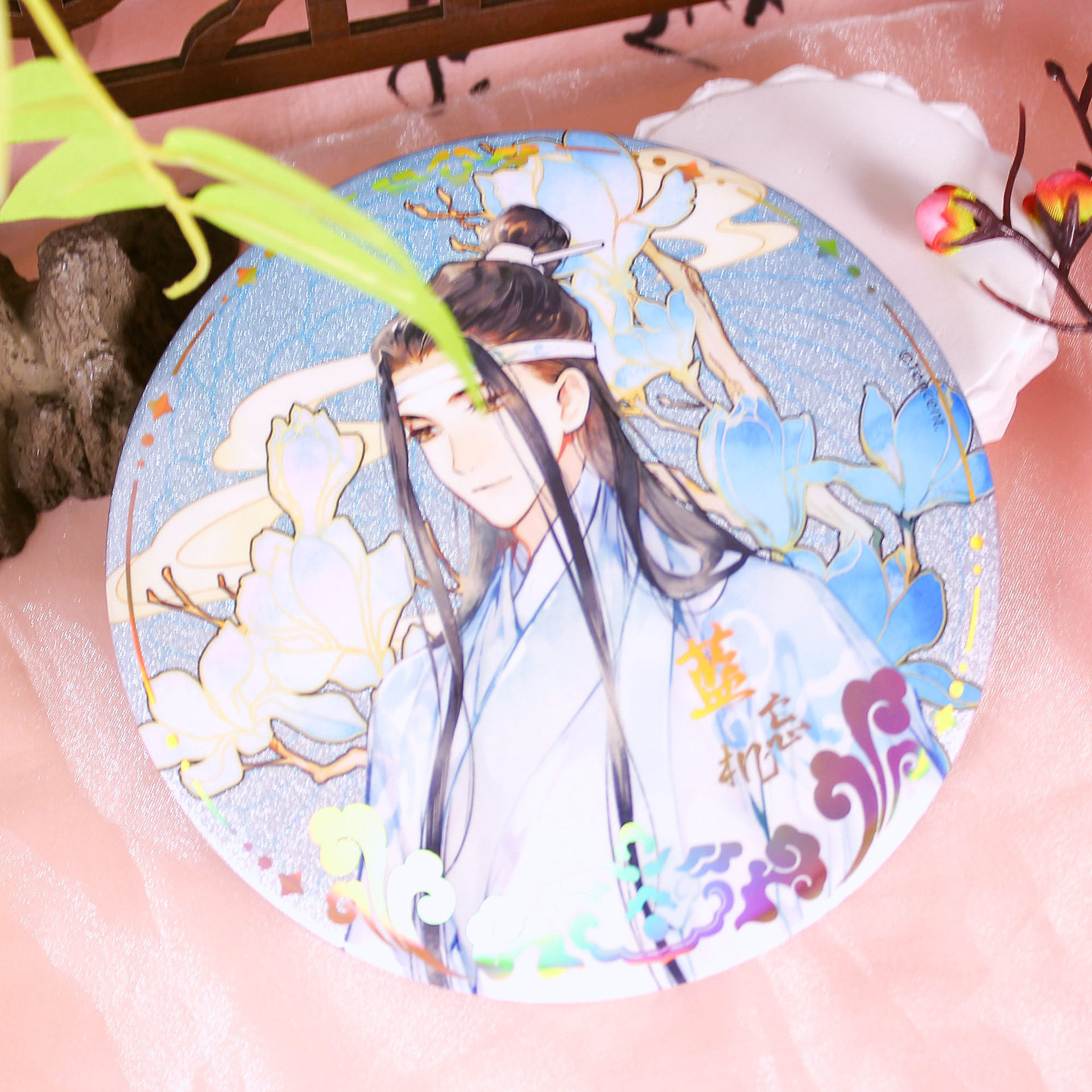 青壹坊魔道祖师动画超大号吧唧徽章蓝忘机马口铁卡通徽章盒装装饰