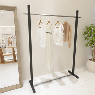 落地展示架 新款 服装 店挂衣架简约现代亚光黑中岛架网红小红书推荐