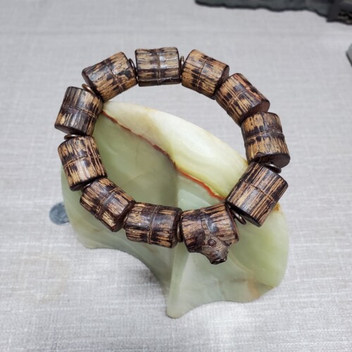 海南降真香大叶颗颗黄药膜手工竹节手串桶珠深山老料同料花香药凉