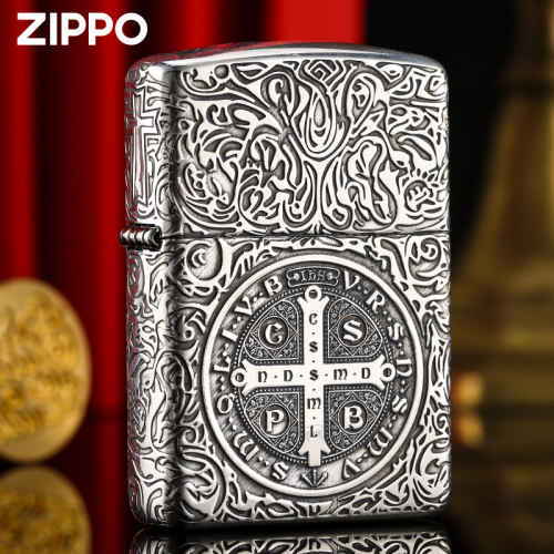 zippo盔甲银机打火机正品