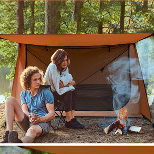 户外轻量单人登山杖帐篷庇护所防蚊防晒防雨无骨架专业应急金字塔