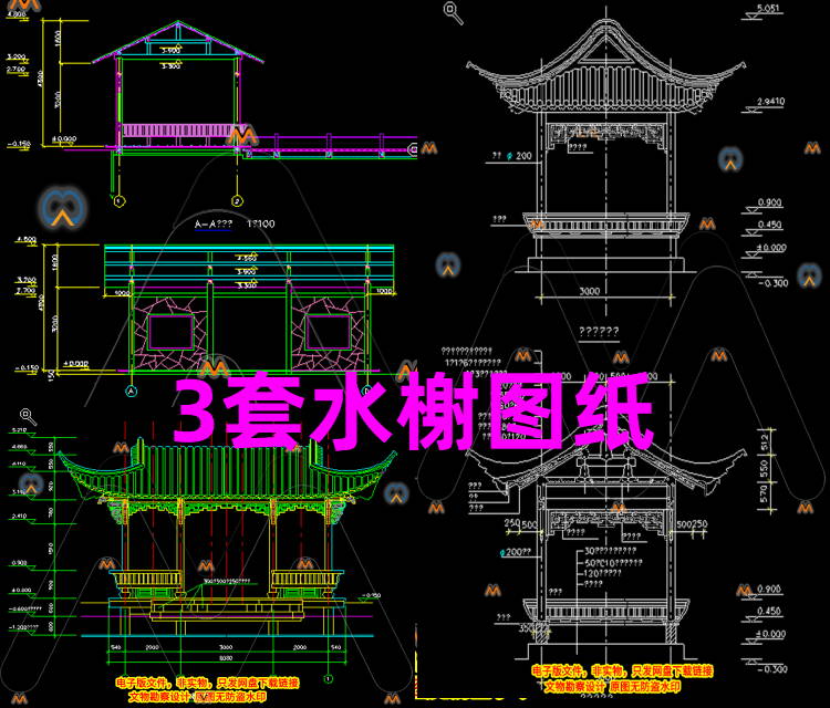 CAD·Â¹Å½¨Öþľ½á¹¹Ç×Ë®¾°¹Ûͤ×ÓË®é¿Ë®ÖÐË®±ßЪɽ¶¥Í¤×ÓCADͼֽ¼¯