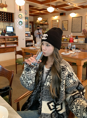 11.08本希benxe/琥珀云烟 毛边口袋羊毛温柔显瘦洋气开衫毛衣