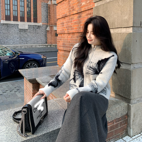 针织开衫外套本希benxe