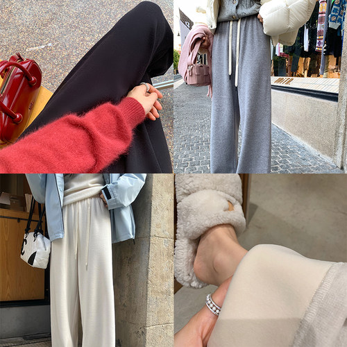 本希benxe高腰长裤阔腿裤