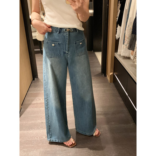 5.07新品 本希benxe口袋牛仔~精致双口袋收胯柔软垂感牛仔裤