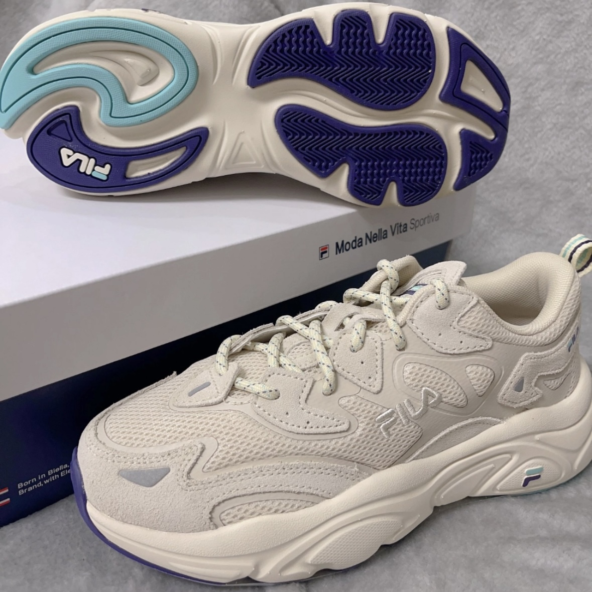 FILA斐乐 火星鞋低帮运动休闲鞋女款奶白