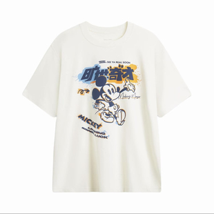 李宁 迪士尼 2024SS T恤 联名运动旷世奇才印花圆领短袖 Ning